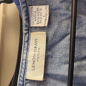 Lemon Grass Jean shirt. Women's size L. Button down.